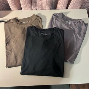 Set of Men's Short Sleeve Tees - Black, Brown, Gray